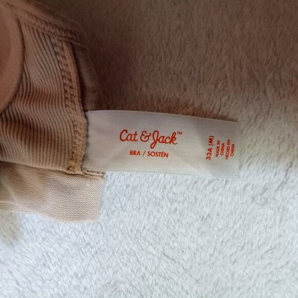 VGUC: Cat & Jack Girls' Seamless Bra Bralette Tan Beige 32A - Picture 3 of 4